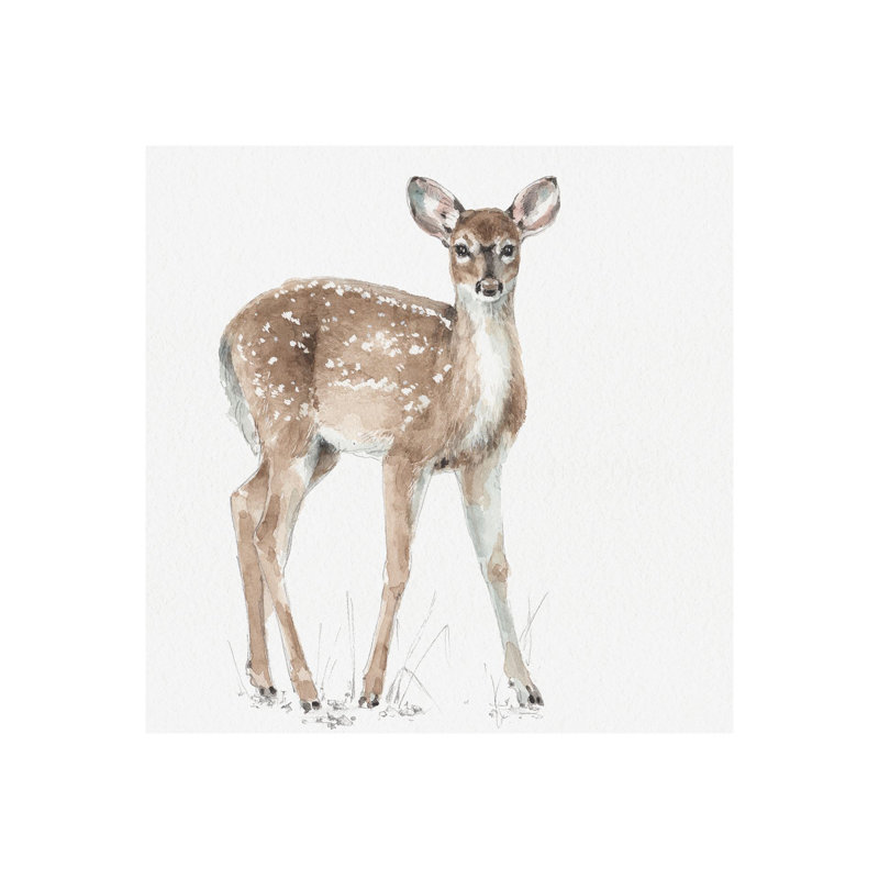 Toile texturée embellie à la main Forest Friends, H 30 po x l 30 po x P 1,5 po