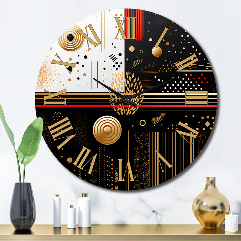 Horloge murale en métal Kamrey, Grand