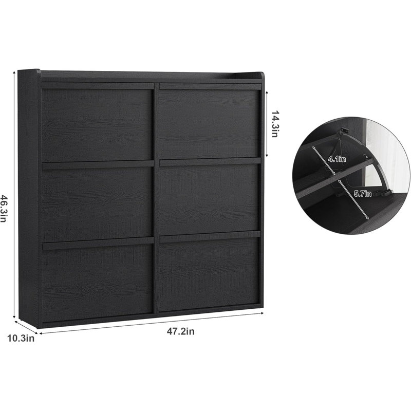 36 Pair Flip Down Shoe Storage