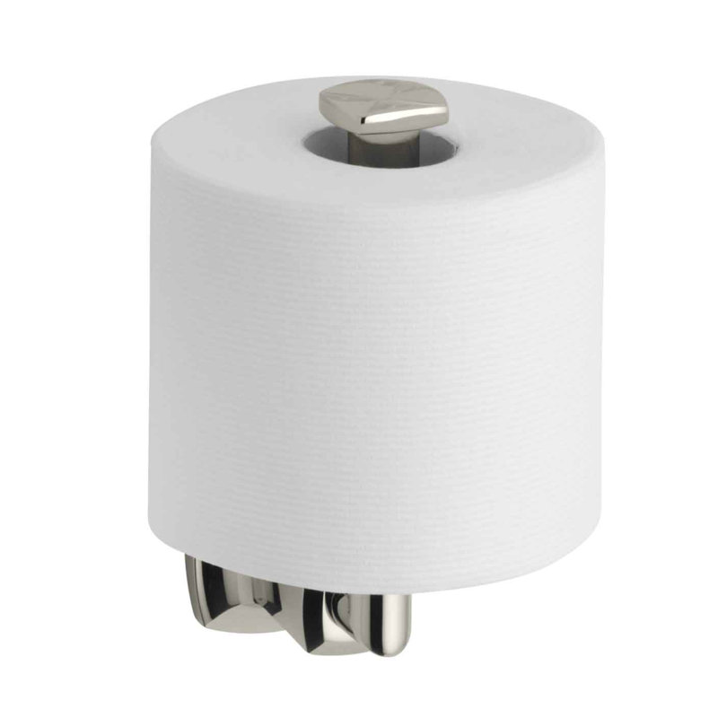 Margaux Vertical Toilet Tissue Holder, Vibrant Polished Nickel