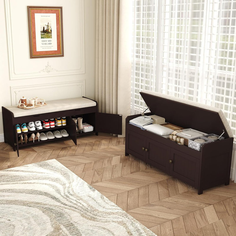 Banc à chaussures avec rangement relevable, rangement pour vestibule ...
