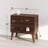 Breux 24.75'' W Nightstand, Mid-Century Modern 2 Drawer Nightstand, Bedside Table, Contemporary Bedroom Furniture, 24.75"W x 25"H x 16"D, Cherry-1141551792