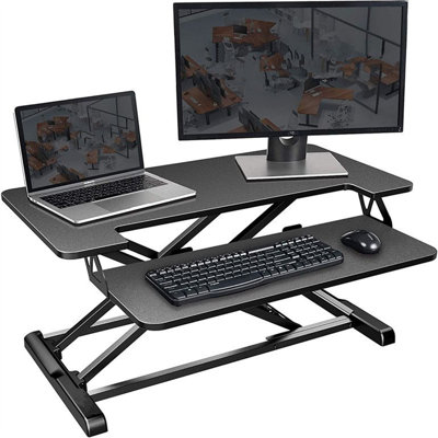 Ewgenia Adjustable Metal Base Standing Desk Converter