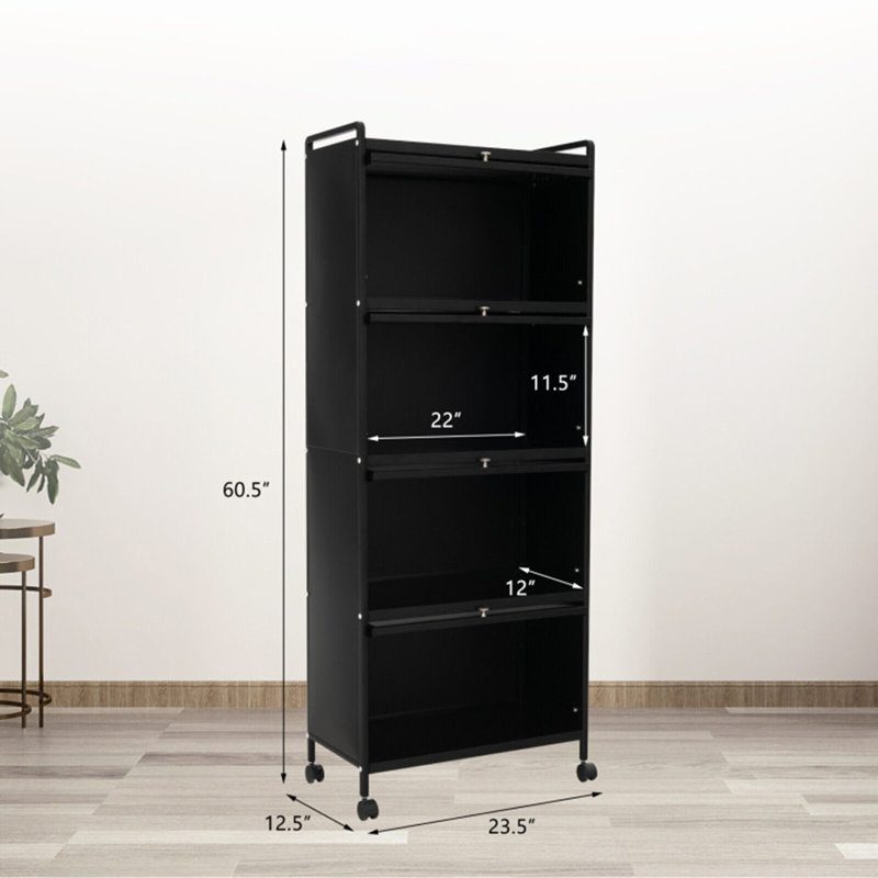 Zhanea Baker's Rack, Black