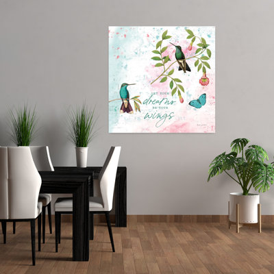 Kaleidoscope IV, art contemporain colibri vibrant avec colibri