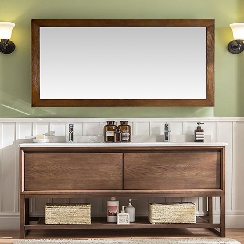 Meuble-lavabo simple de style campagne américaine, H 31,5 po x l 70,9 po x P 21,7 po