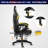 Hoffree LED Ergonomic Gaming Chair with Bluetooth Speakers and Vibration Lumbar Pillow-69741810