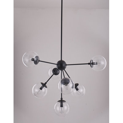 Lustre spoutnik noir 6 lumières Cofer