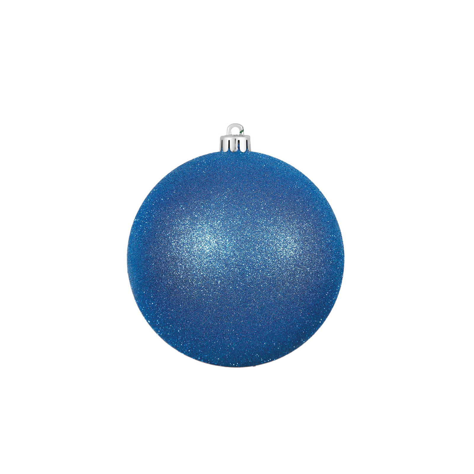 Holiday Décor Ball Ornament, 3" H x 3" W x 3" D, Blue Glitter