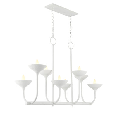 Detricia 8 - Light Plaster White Kitchen Island Pendant