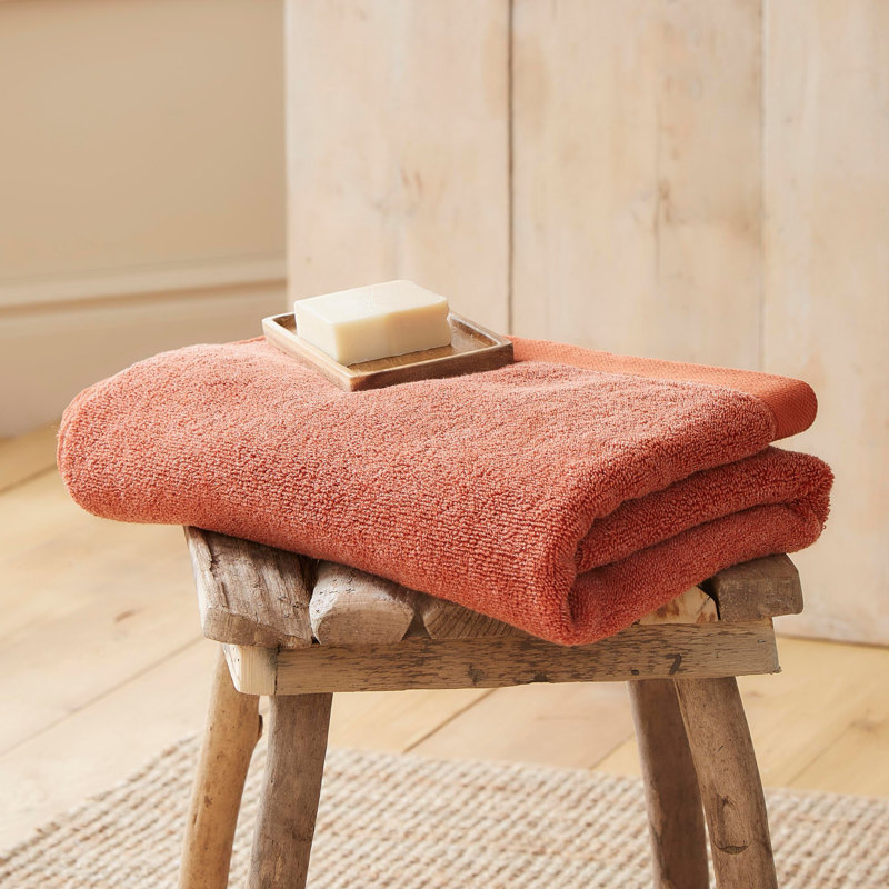 Landolfo Plush Bath Sheet, Terracotta