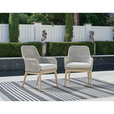 Avoree Outdoor Dining Arm Chair (Set Of 2) by Bay Isle Home