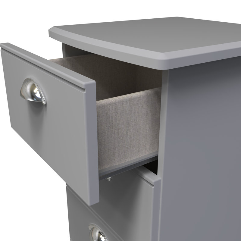 Fully Assembled Murier 4 Drawer, Grey Matt