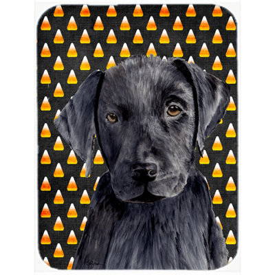 Caroline's Treasures Halloween Candy Corn Labrador Portrait Glass Cutting Board