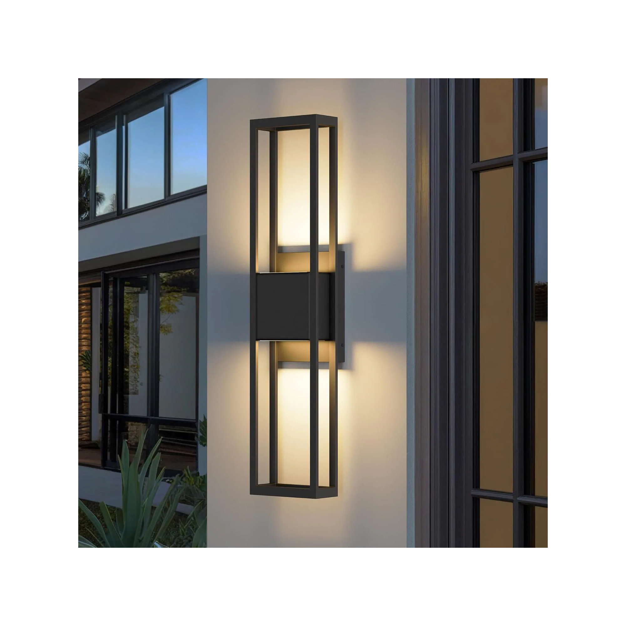 Wrought Iron LED Wall Light, 27.5" H x 5.88" W x 4.38" D