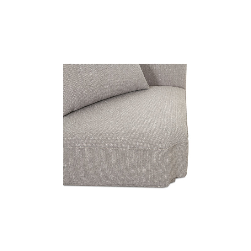 Catalya Upholstered Corner Chair, Novax Light Grey Boucle