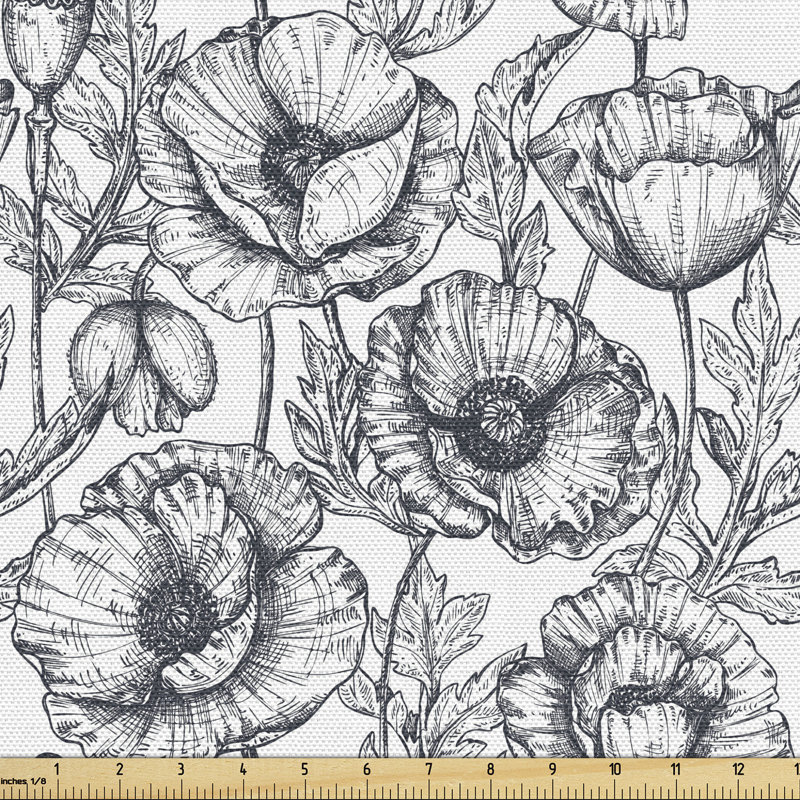 Palmquist Poppy Flowers Fabric