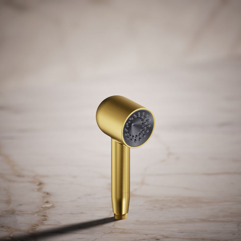 Statement 2.5 GPM Single-Function Iconic Handshower, Vibrant Brushed Moderne Brass, 2.5 GPM