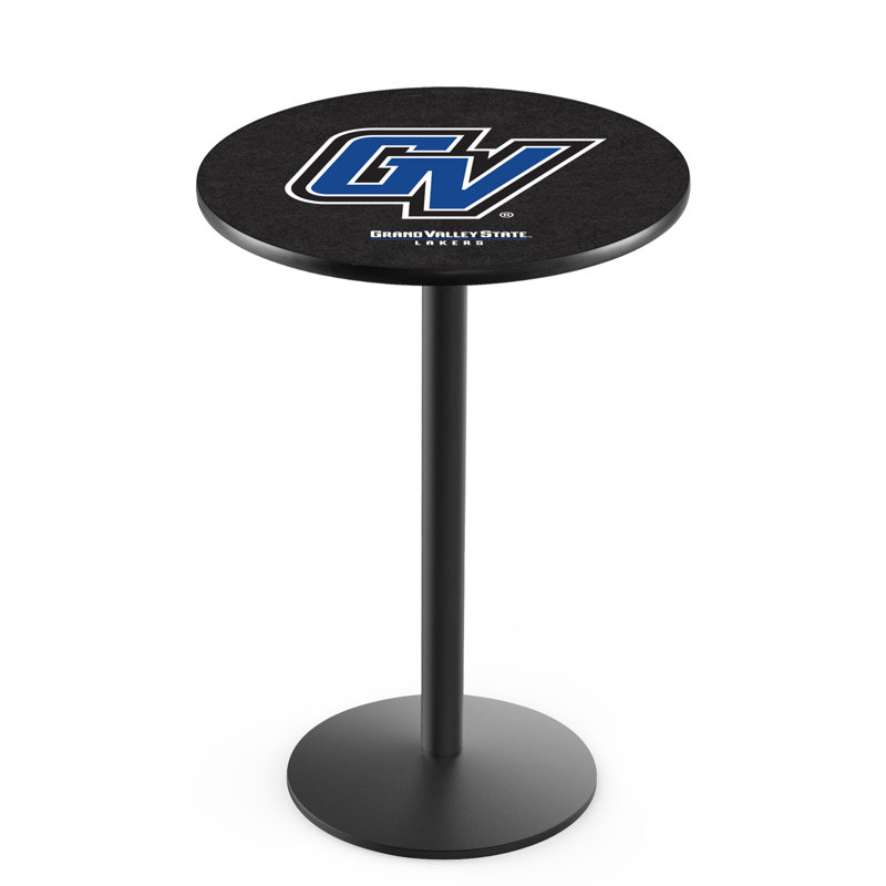 Round Metal Base Dining Table, Black Wrinkle, Grand Valley State University