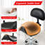 Tabouret de selle avec support pour le dos et repose-pieds, rotation sur 360 ° réglable, confortable pour les longues heures de travail dans un spa spa noir, structure en métal, poids de 6,32 lb, conception à 5 roues, ergonomique