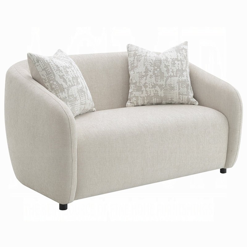 Causeuse Étienne avec 2 coussins, Beige