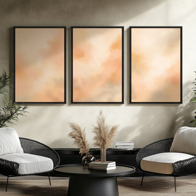 Framed Canvas Wall Art - Vintage Abstract Wall Prints for Bedroom