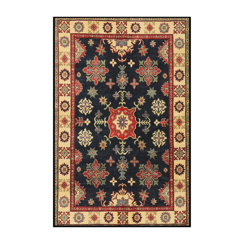Tapis bleu/rouge traditionnel Nungesser, Rectangle 4 pi x 6 pi