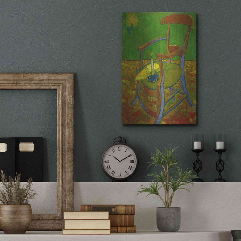 «Gauguin's Chair» par Vincent Van Gogh, art mural en métal, 12 po x 16 po