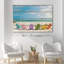 «Coastal Beach Colorful Beach Chairs on White Soft Sand», impression sur toile tendue-119401419-100893919-56335080