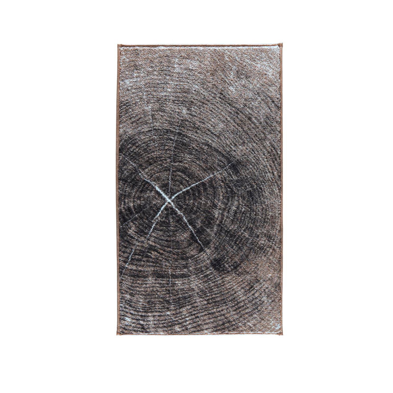 Tapis pour salle de bain Ranveer, L 31,5 po x L 55,12 po, Brun