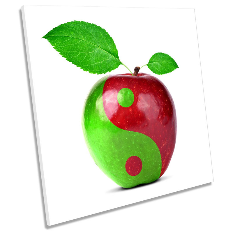 Yin Yang Apple Kitchen - Wrapped Canvas Print, 60cm H x 60cm W x 2cm D