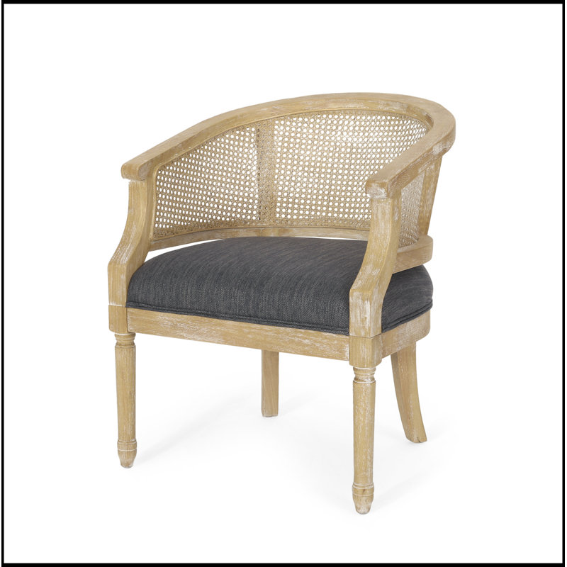 Chaise d'appoint en bois d'hévéa gris anthracite