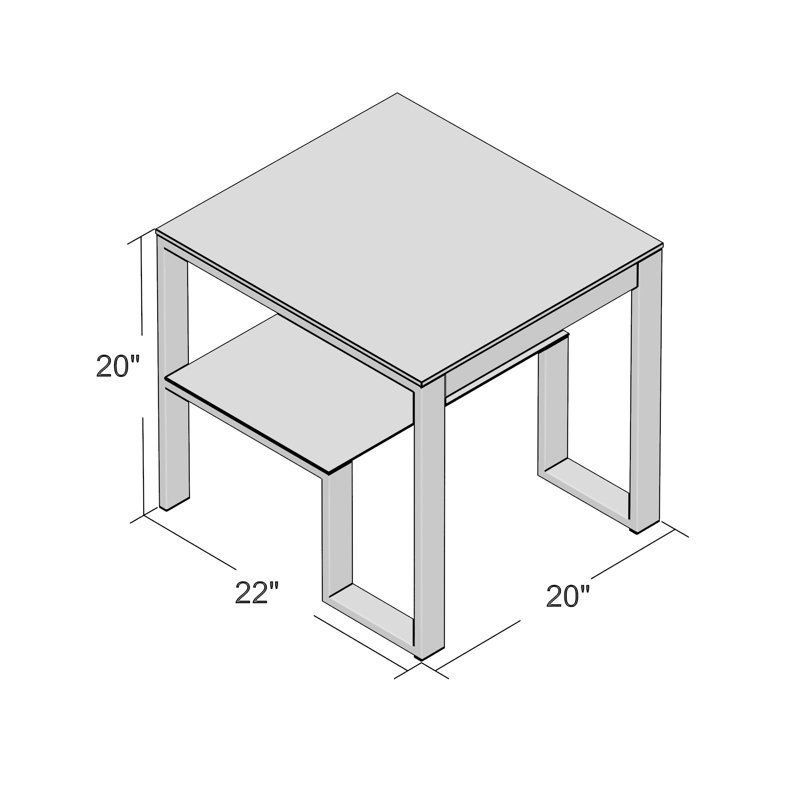 Table de bout Kyton, Or