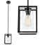 Mini-luminaire suspendu en verre bullé noir mat pour îlot de cuisine 1 lumière