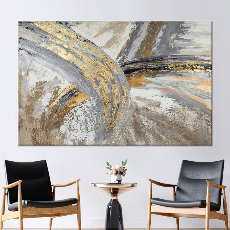 Abstract Wall Art - Contemporary Canvas Decor for Modern Homes, Framed Wrapped Canvas, 50 cm H x 70 cm W, Does Not Apply