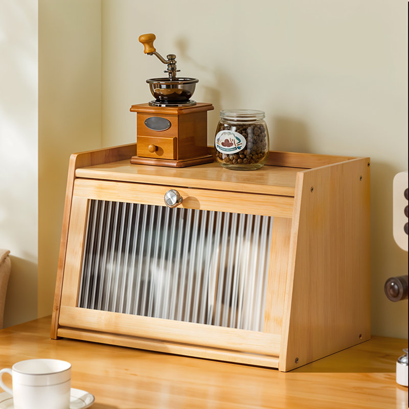 Food Storage Container, Natural Wood