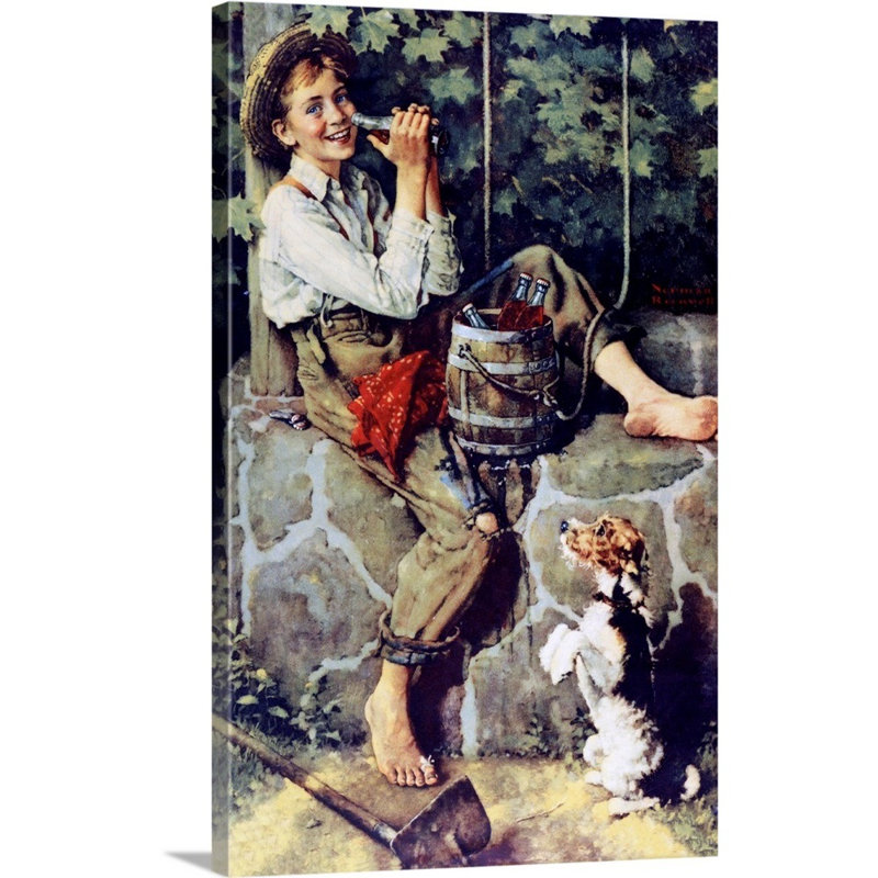 «Fresh From The Well», art mural sur toile, Toile tendue, H 30 po x l 20 po x P 1,25 po