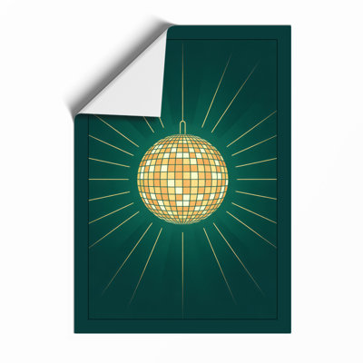 Disco Starburst Retro - Framed Print
