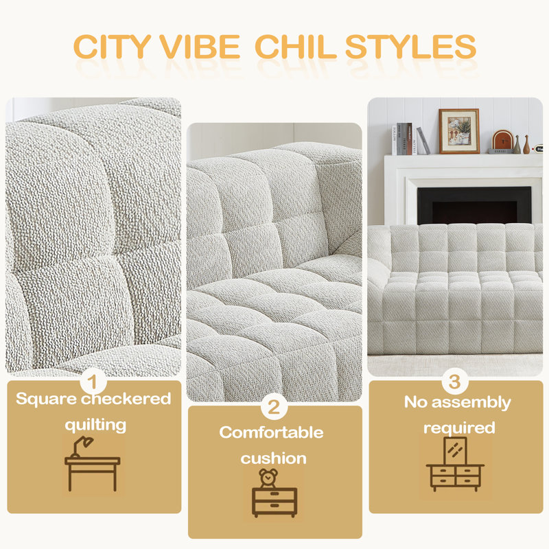 Full Compression Sofa, Beige