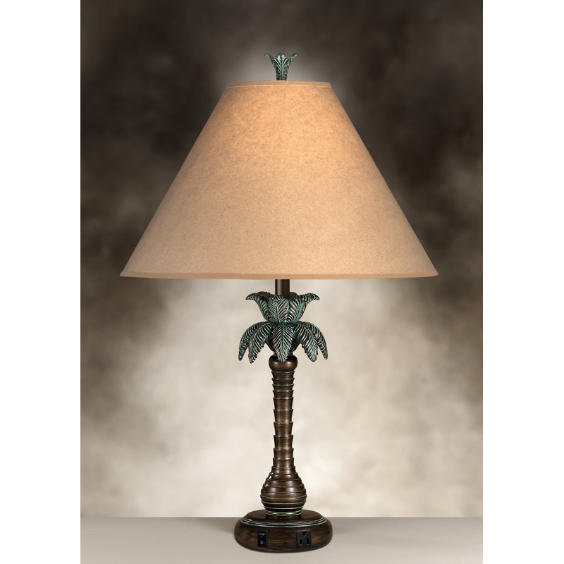 Palm Tree Resin USB Table Lamp