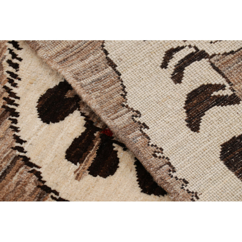 Rug & Kilim’S Contemporary Tiger Pictorial Rug In White And Black Tones