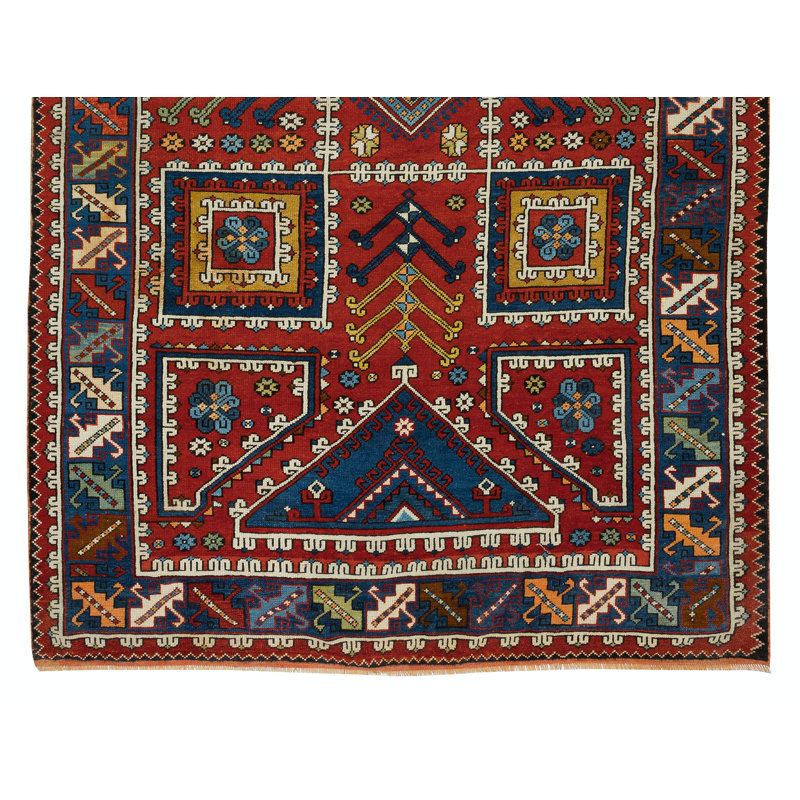 Tapis 100% laine Vintage Canakkale Ayvacik, fabriqué à la main, Turquie du Nord-Ouest