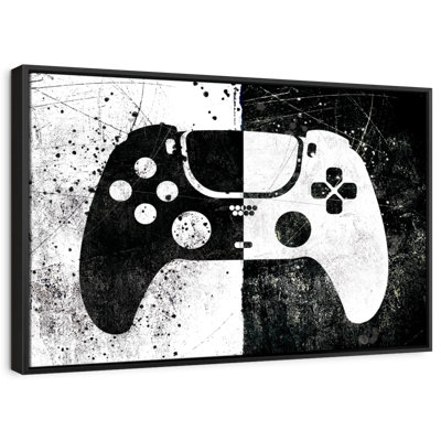 " Grunge Game Controller Canvas Print "