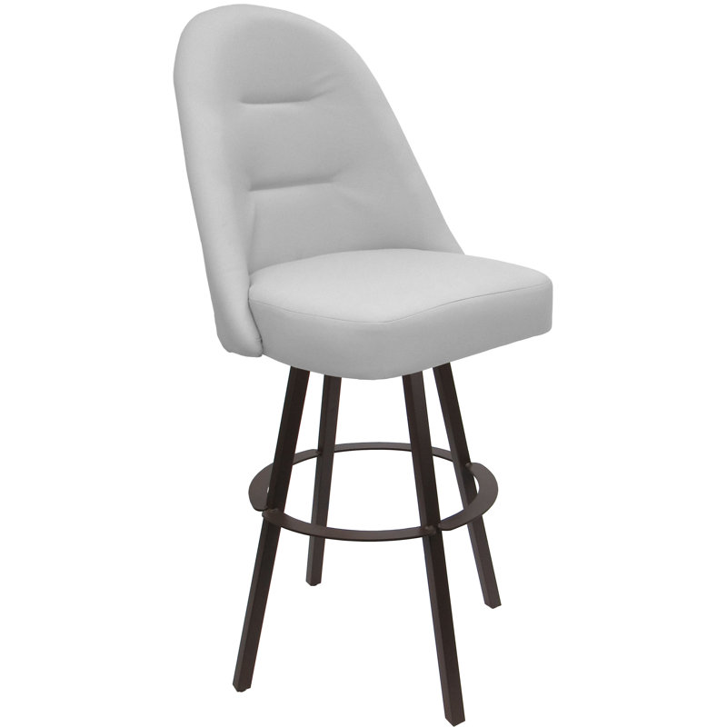 Bassin Kandria, Blanc, Counter Stool (26" Seat Height), Brown