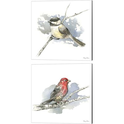 Birds & Branches - Chickadee & House Finch By Kelsey Wilson, Canvas Art (Set Of 2) -  Red Barrel Studio®, BC8685CE69624E4FB98EF8F048CCC6B0