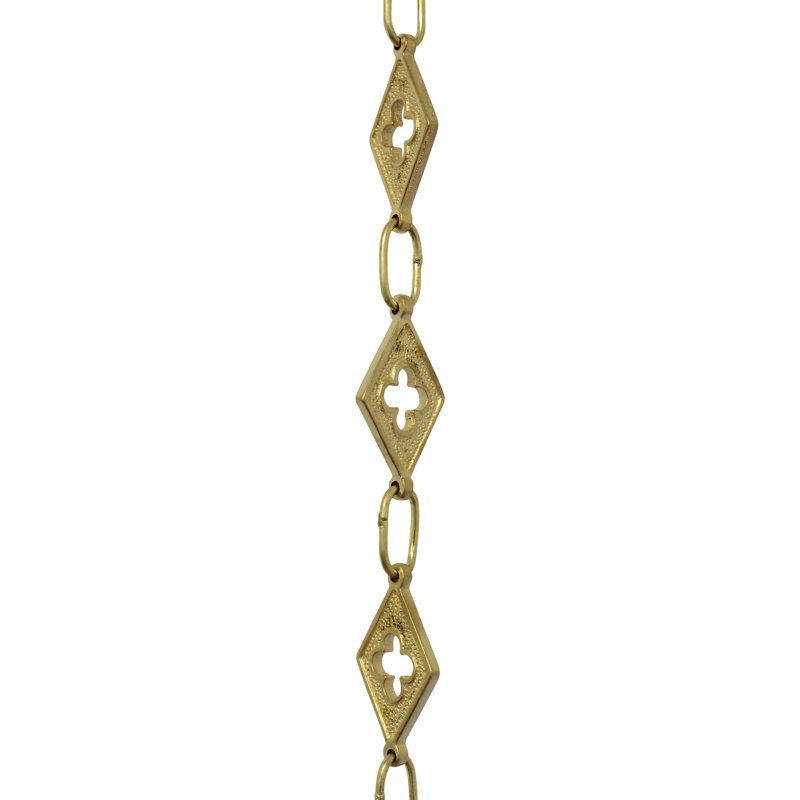 Lustre soudé Motif Link, Trempée à l'acide, H 36 po x l 1,02 po x P 0,14 po
