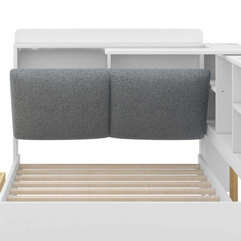 Nyaire Upholstered Storage Bed, White