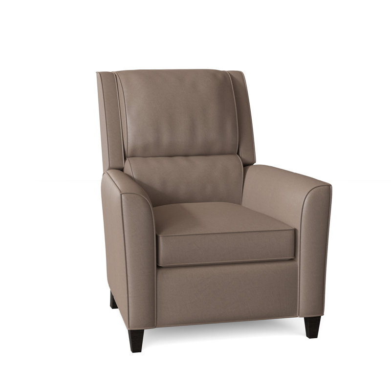 Roswell Recliner, Cobblestone, Aspen Lenado Brown Genuine Leather, Manual