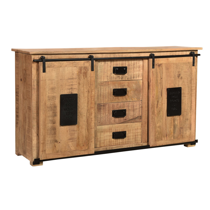 Miltona 150Cm Wide 4 Drawer Mango Solid Wood Sideboard