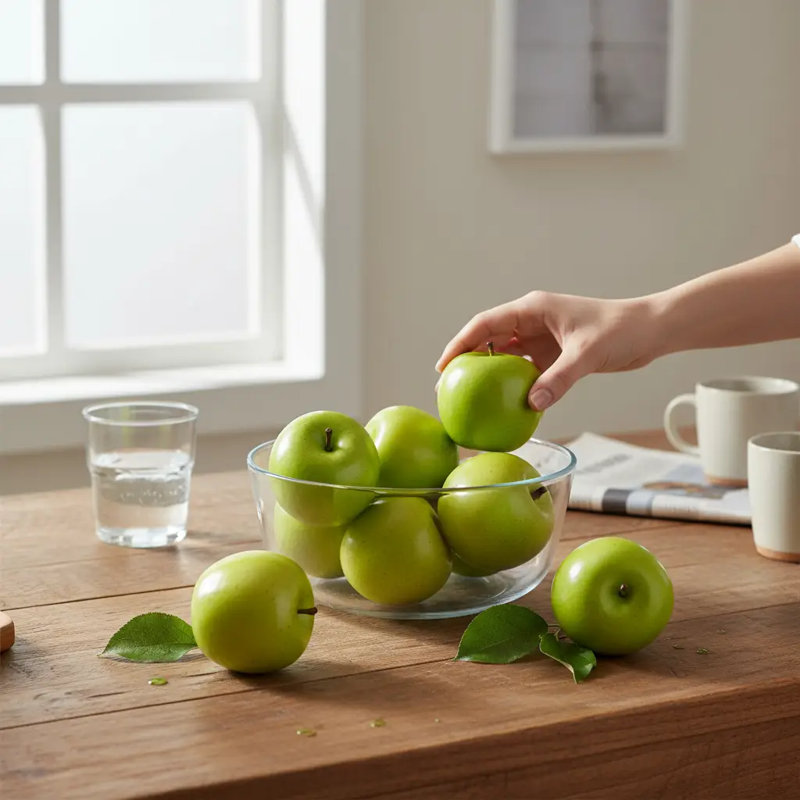 Artificiel 8 pièces pomme dans une boîte